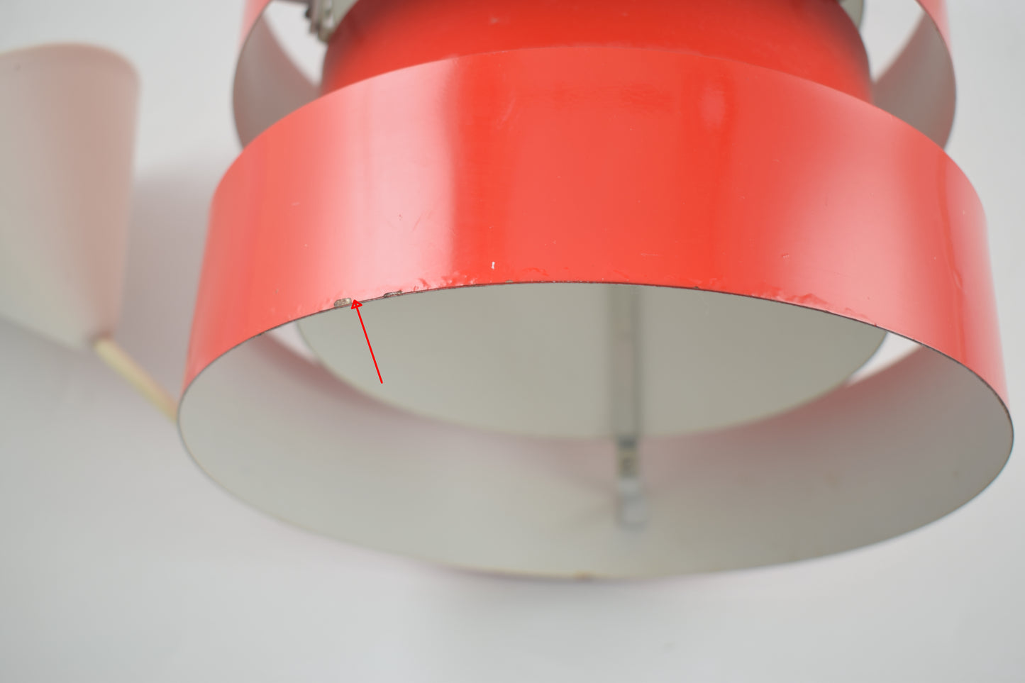 fog morup, scandinavian, ceiling light, pendant lamp, mid century modern, panton design, Denmark Danish, jo hammerborg, kitchen pendant, lyskaer lyfa, nelson eames, orange light, kalff