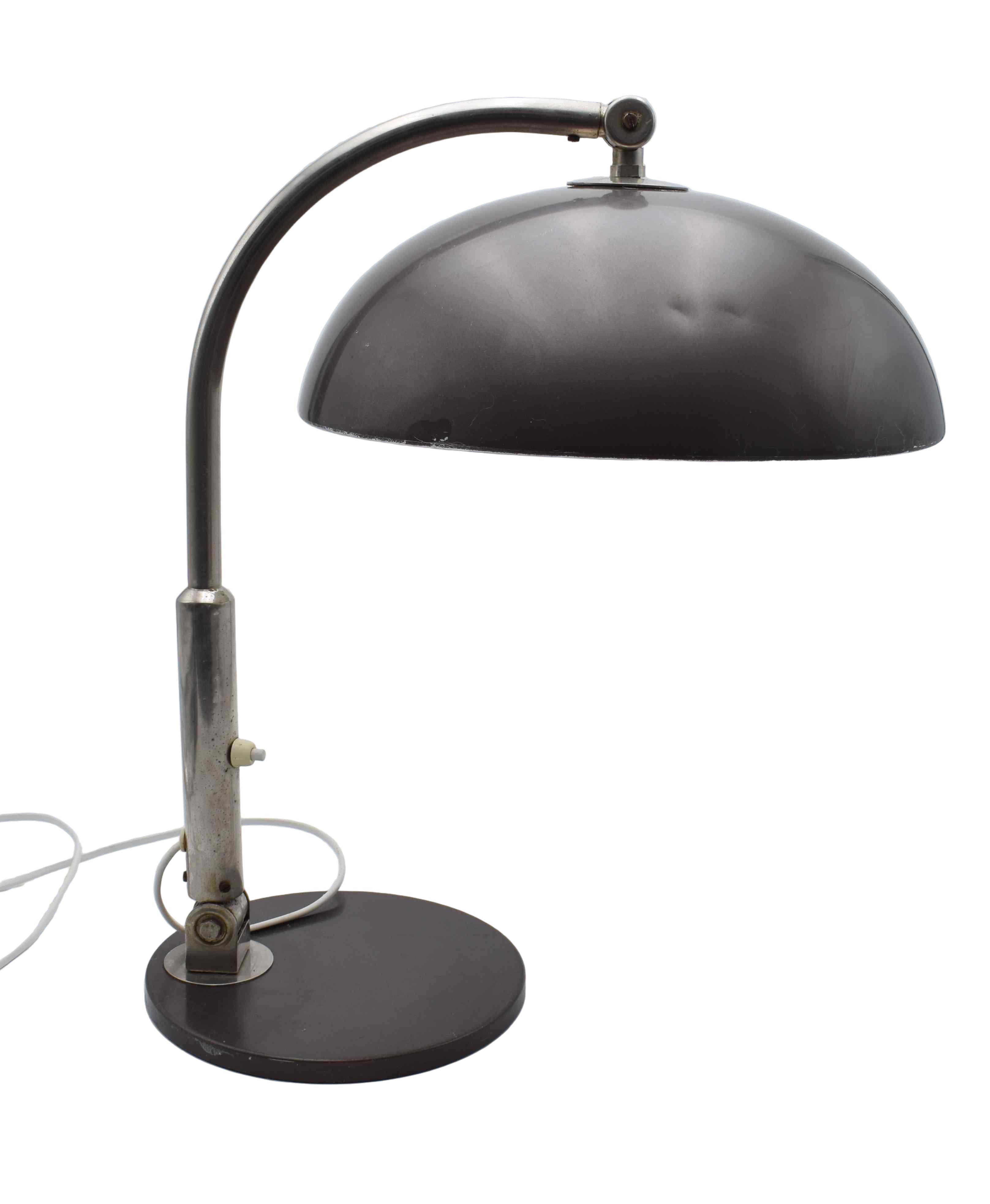 Hala Desk lamp Model 144 designed Busquet, famous dark grayish