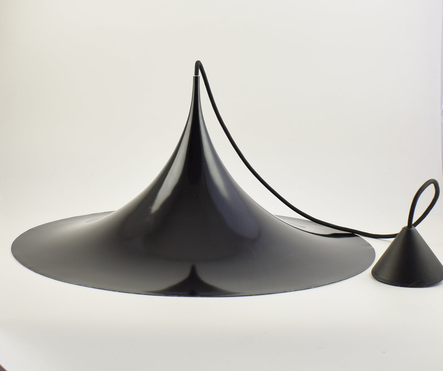 Fog Morup large xl black pendant lamp SEMI, Claus Bonderup and Torsten Thorup, Fog Morup
