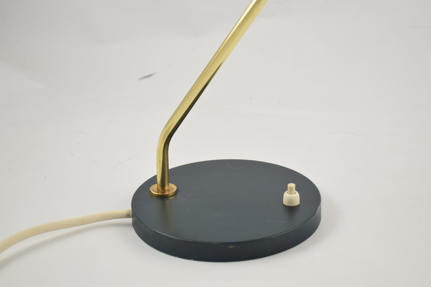 Dutch Louis Kalff PHILIPS industrial olive dark green table lamp 1950s