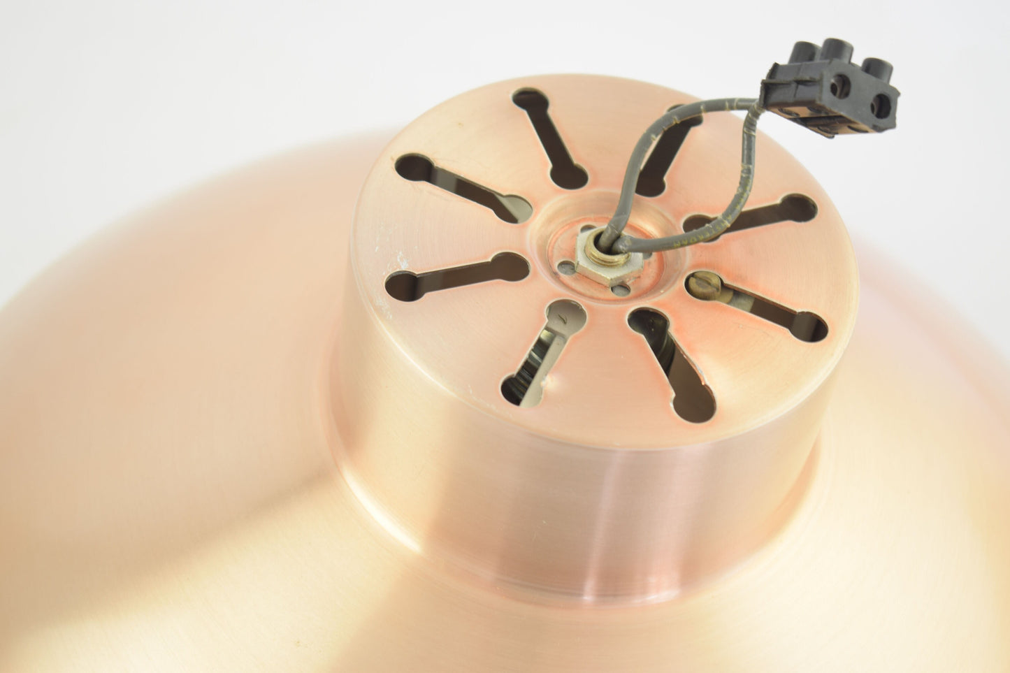 raak, amsterdam, design, light, lamp, pendant light, hala, dutch, copper, aluminium, ceiling, 1960s, philips