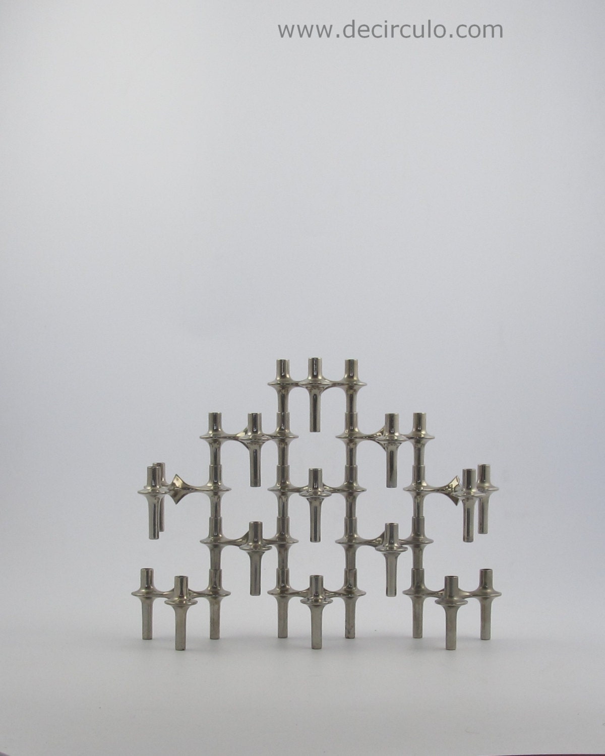 11 nagel candle holders, design vintage stackable bmf candle stick holders