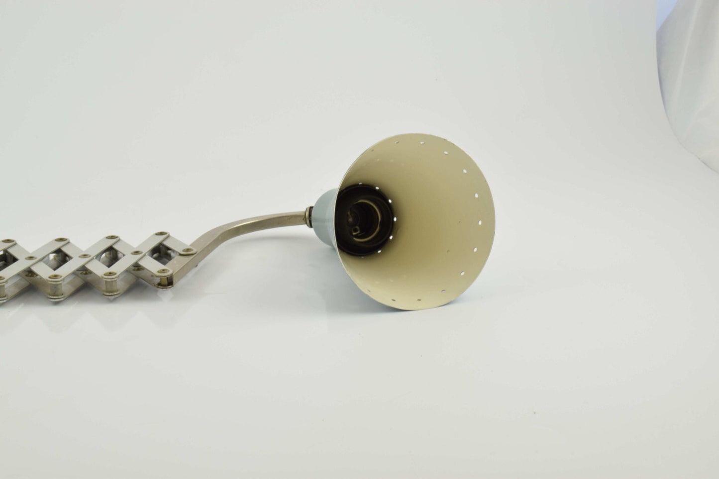 Scissors wall light. vintage gray blue scissors wall lamp from the 60s.