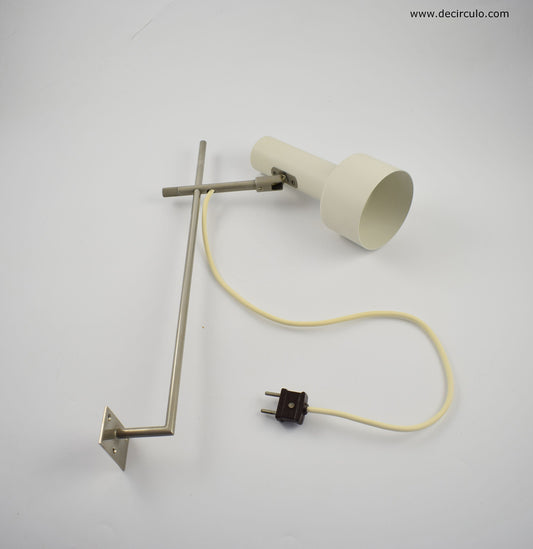 RESERVED UNTIL 05 FEB 2020 White industrial wall lamp atributed to anvia.