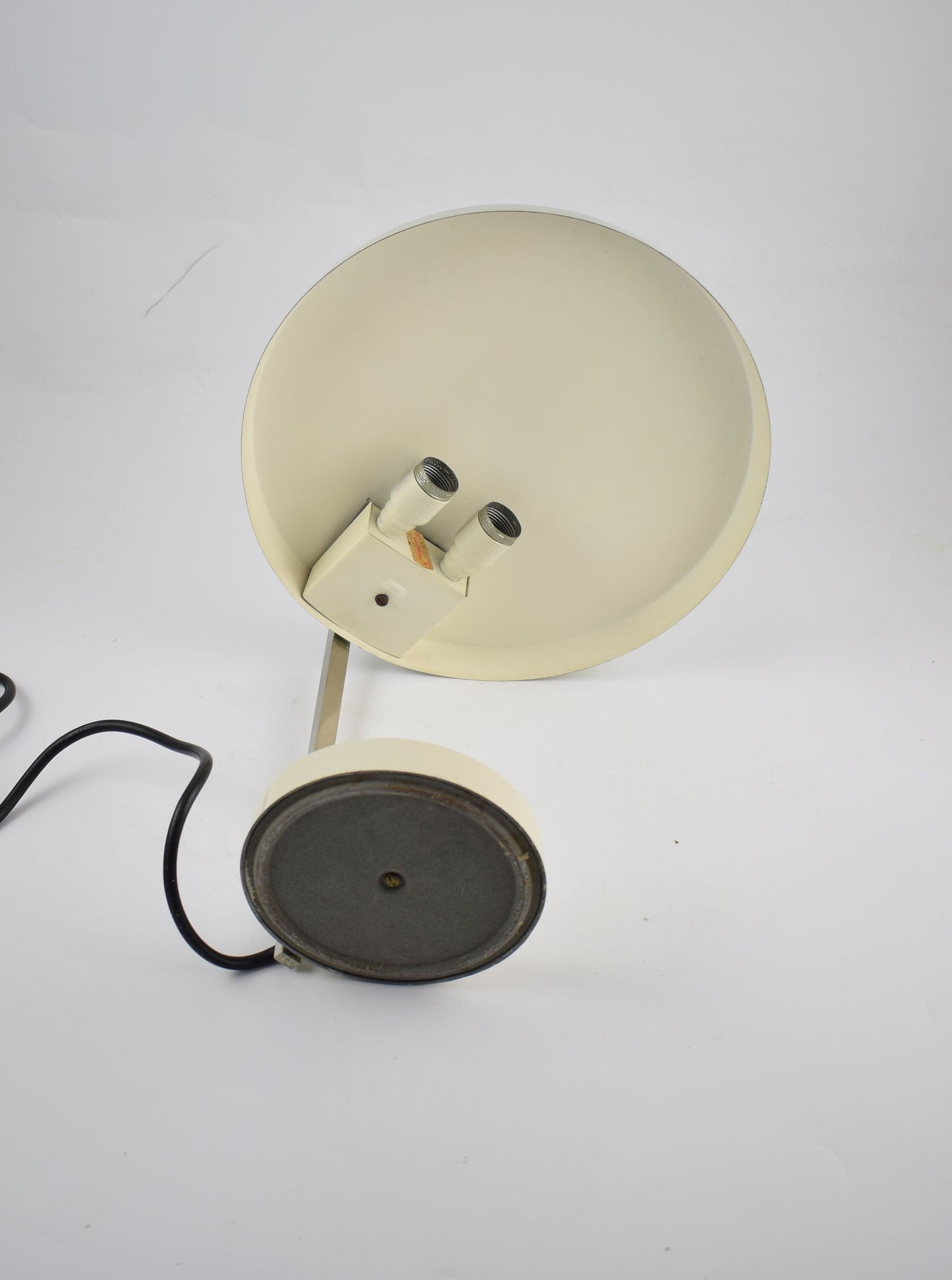 Hillebrand leuchten table lamp Oslo, gray desk lamp designed by Heinz Pfaender 1962.