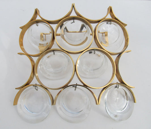 Gaetano Sciolari Mid Century Modern sconce wall lighting, hollywood style modernist wall lamp with 8 bubble glasses.