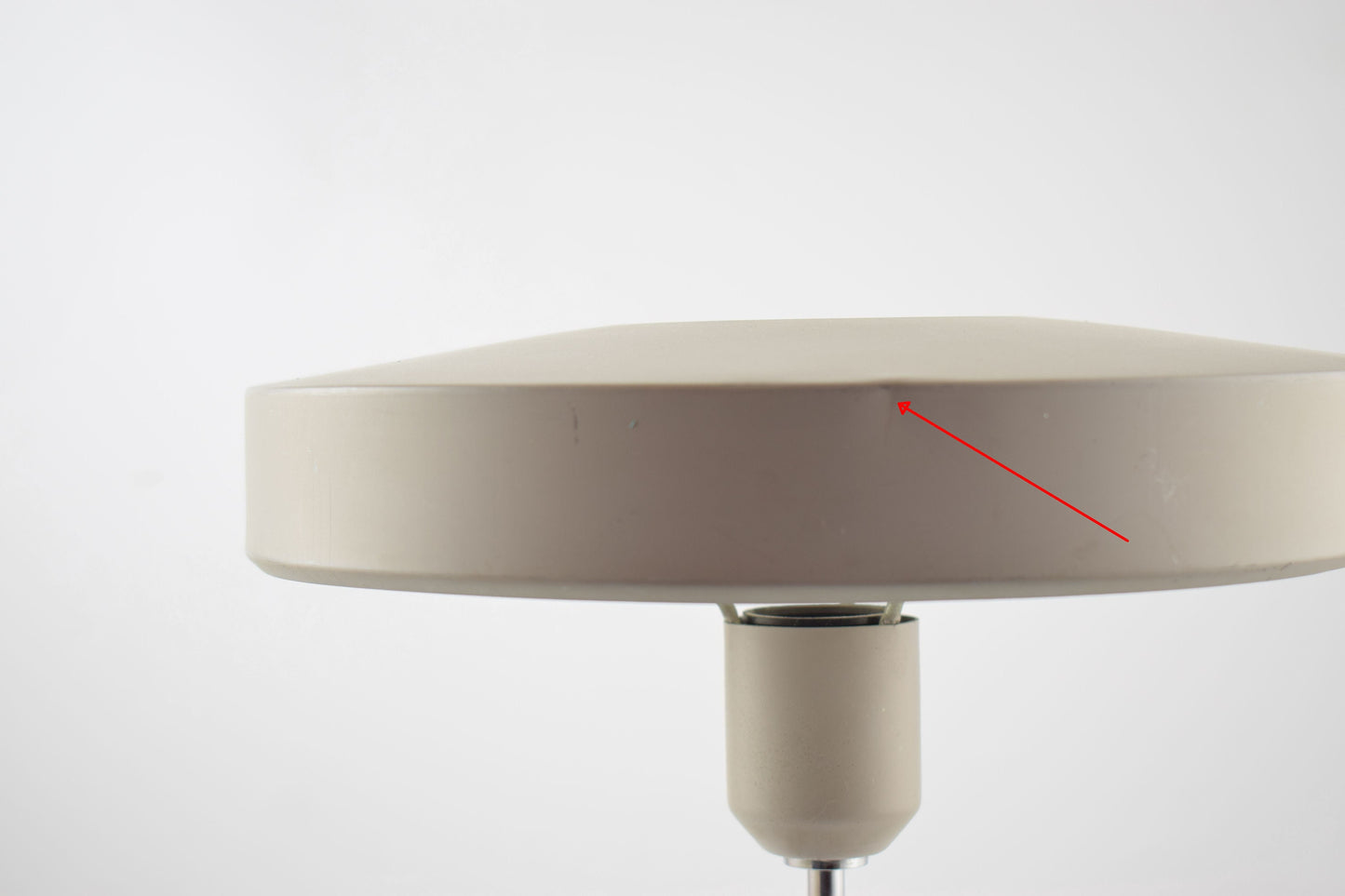 Lámpara de mesa industrial holandesa Louis Kalff PHILIPS gris años 50