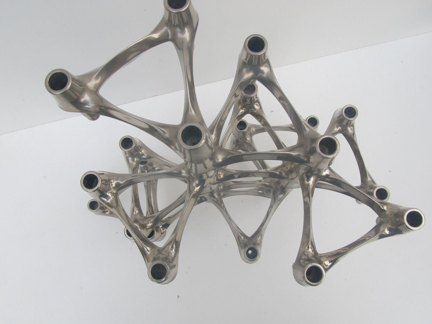 Set of 12 stackable space age candle holders designed by Fritz Nagel BMF 1960s candle sticks