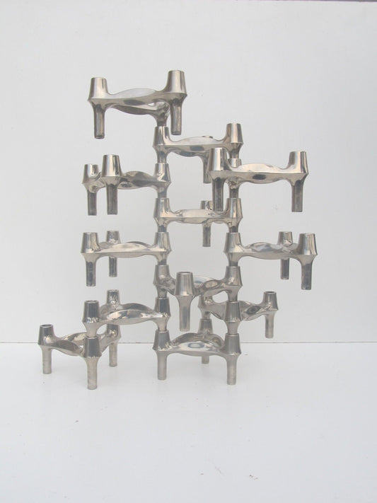 reserved for G.20 space age candle holders designed by Fritz Nagel BMF Set of 1960s candle sticks & stackable