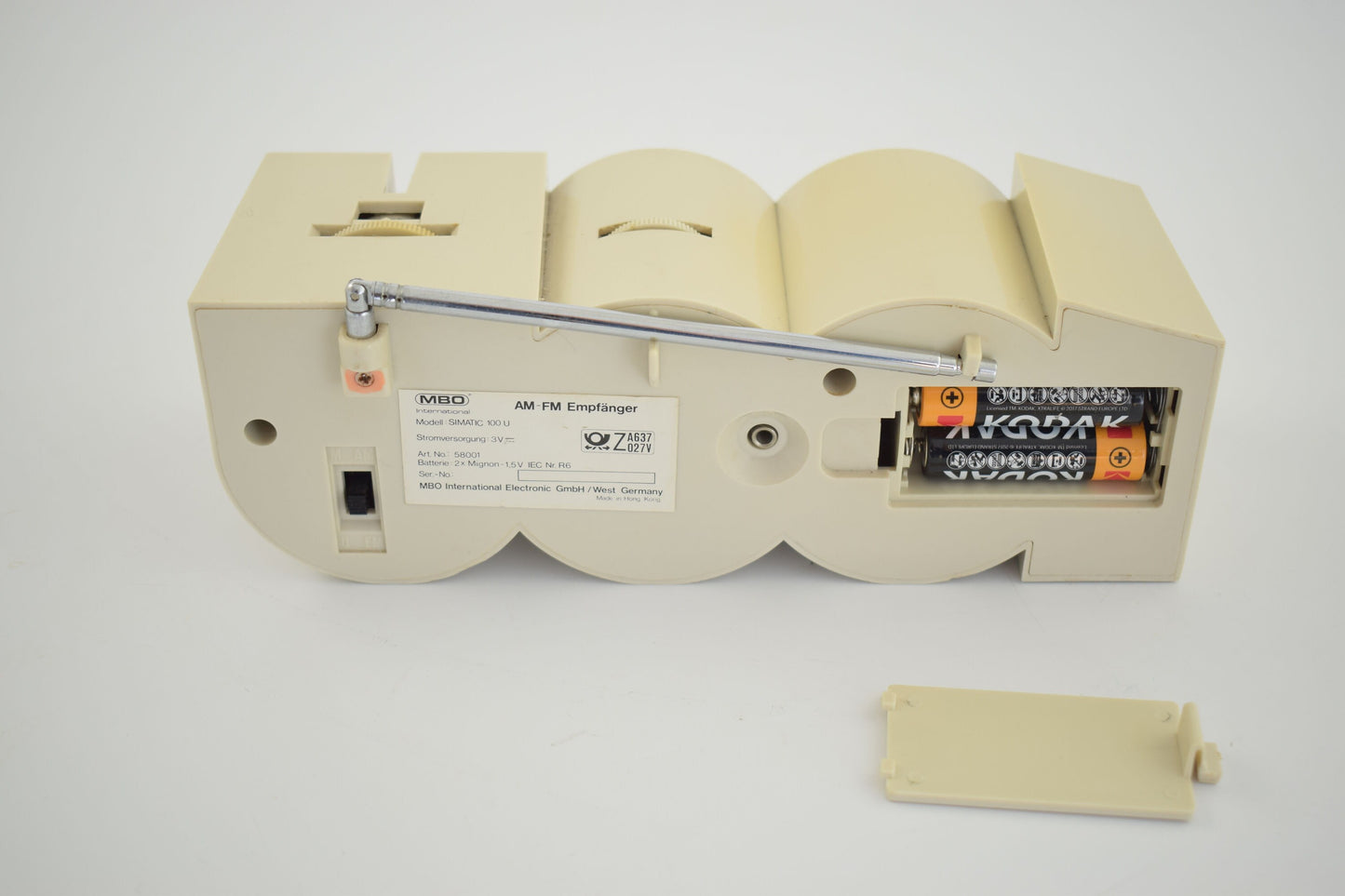 Radio Model simatic 100U mbo west-germany made in Hong Kong 1980's AM/FM