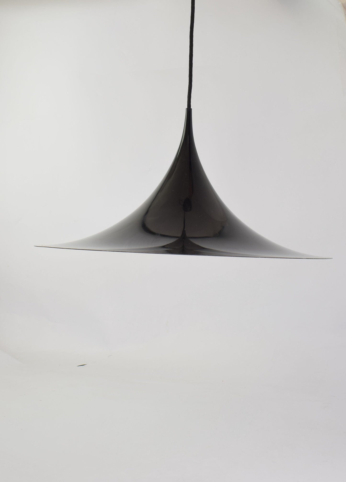 Fog Morup black pendant lamp SEMI, Claus Bonderup and Torsten Thorup, Fog Morup
