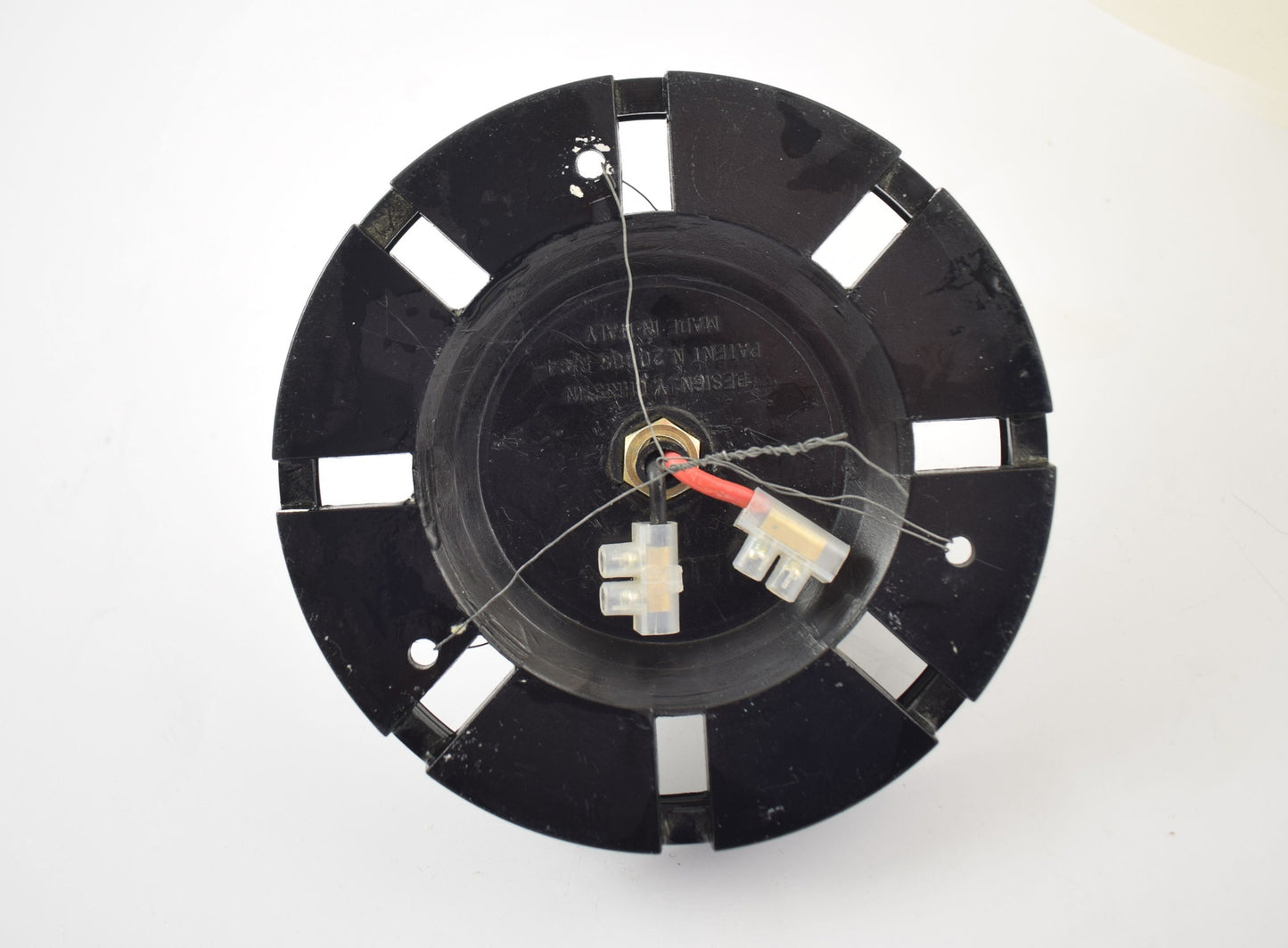 Balloon lamp designed by Yves Christin for Bilumen table or wall/ceiling light, Italy 1975 diffuser of blown plastic and black ABS base