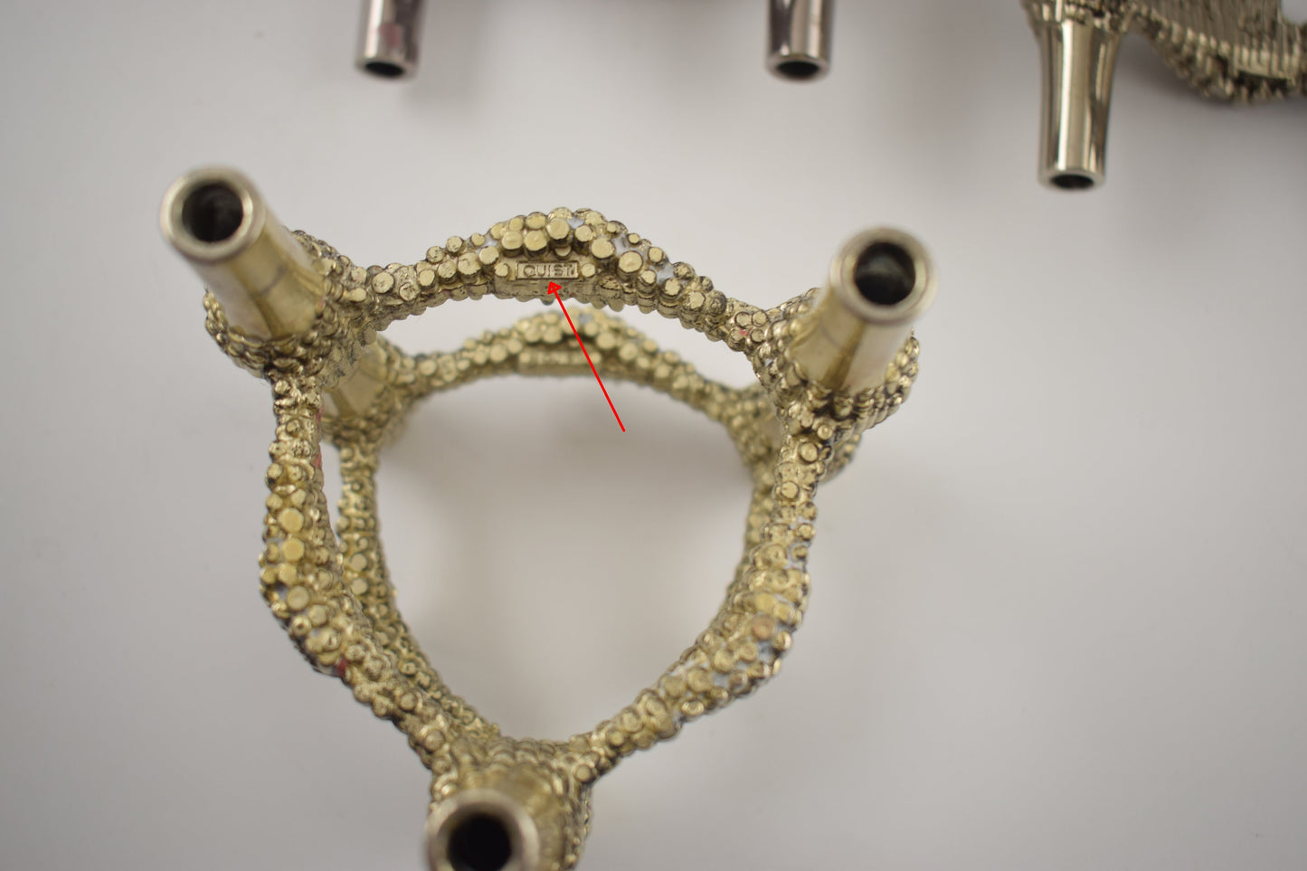 8 candlesticks Quist Nagel, West Germany, typical candle holder from the 1960s and 1970s