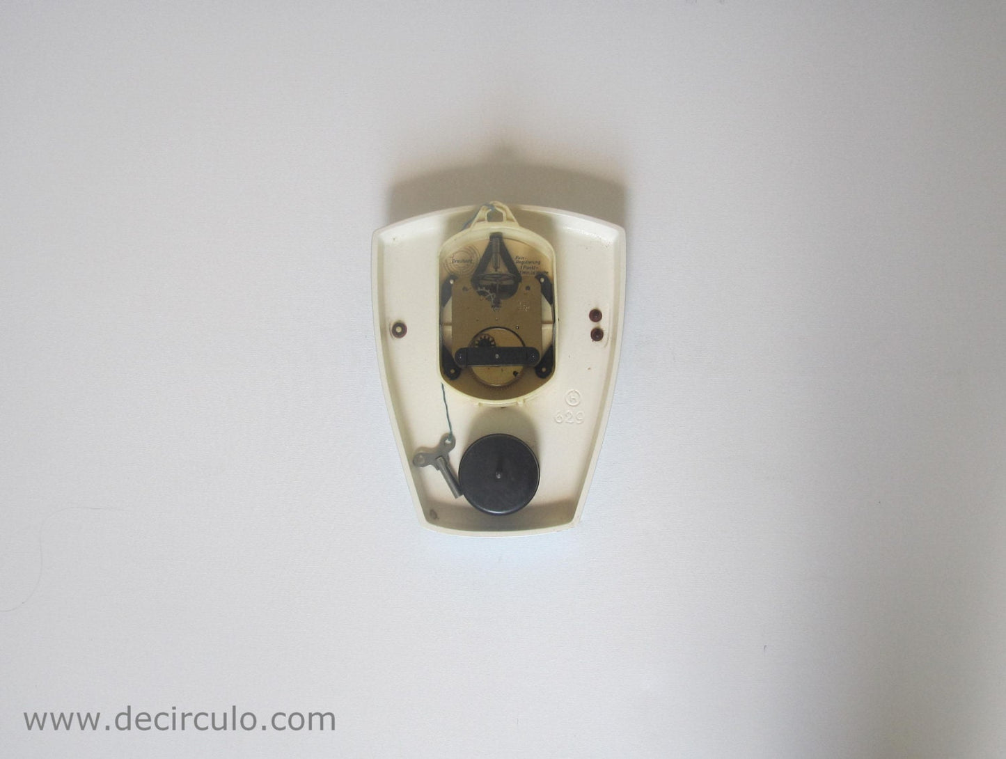 Ceramic Hettich kitchen clockwith timer, porcelain german vintage kichten clock with key