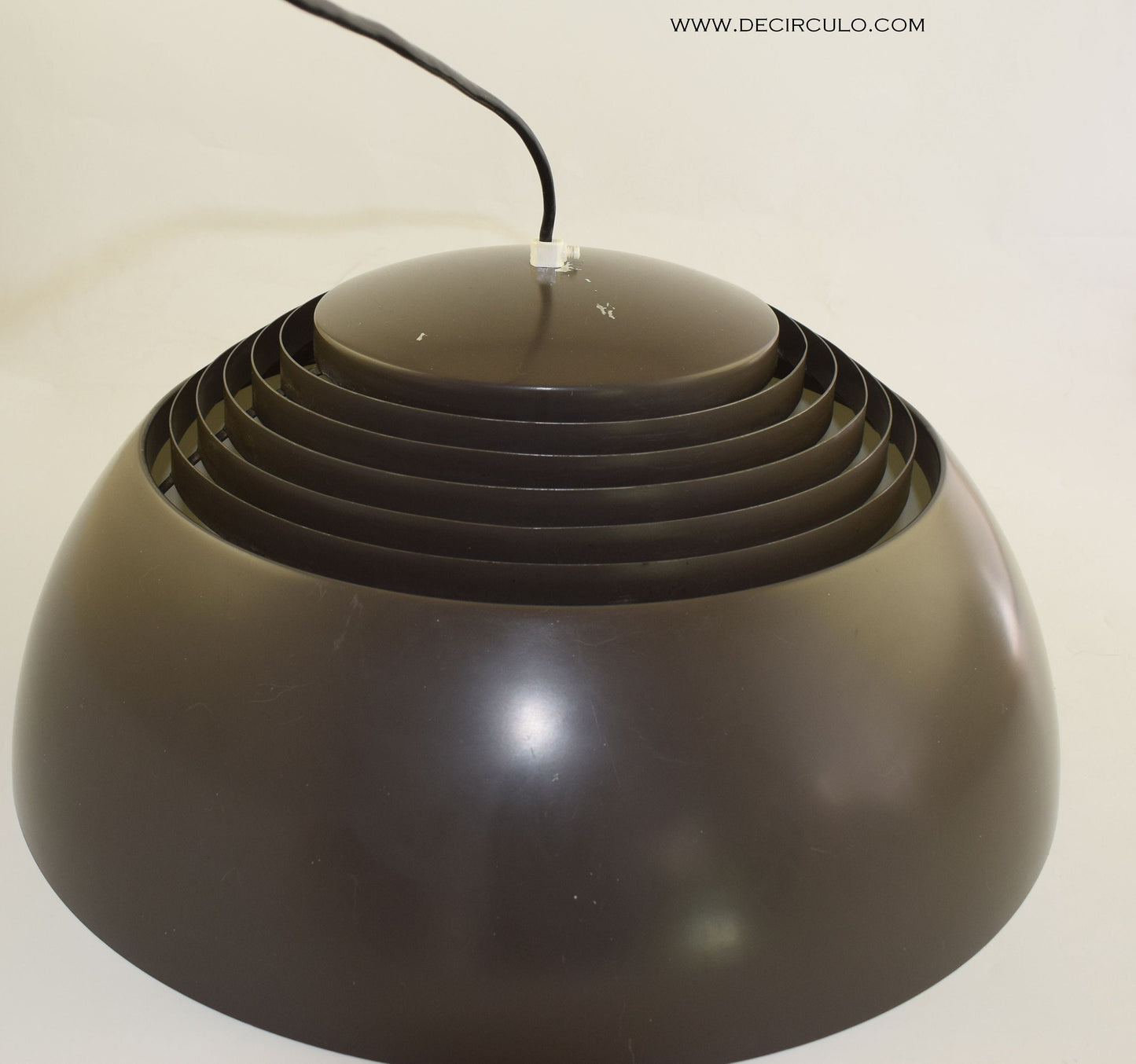Arne Jacobsen AJ Royal ceiling light, for Scandinavian manufacturer Louis Poulsen, known as AJ Royal Pendant dark brown/antracite