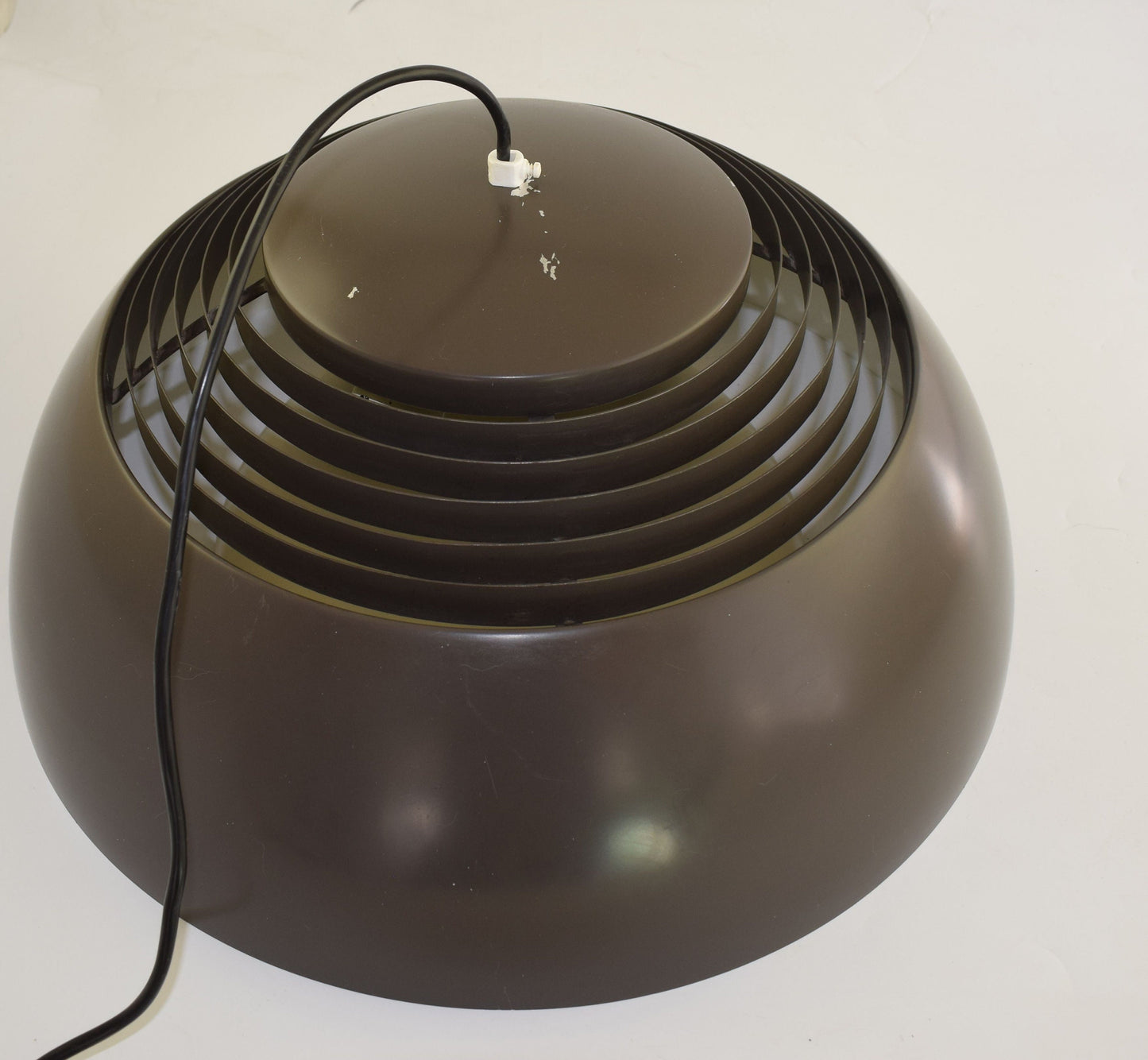 Arne Jacobsen AJ Royal ceiling light, for Scandinavian manufacturer Louis Poulsen, known as AJ Royal Pendant dark brown/antracite