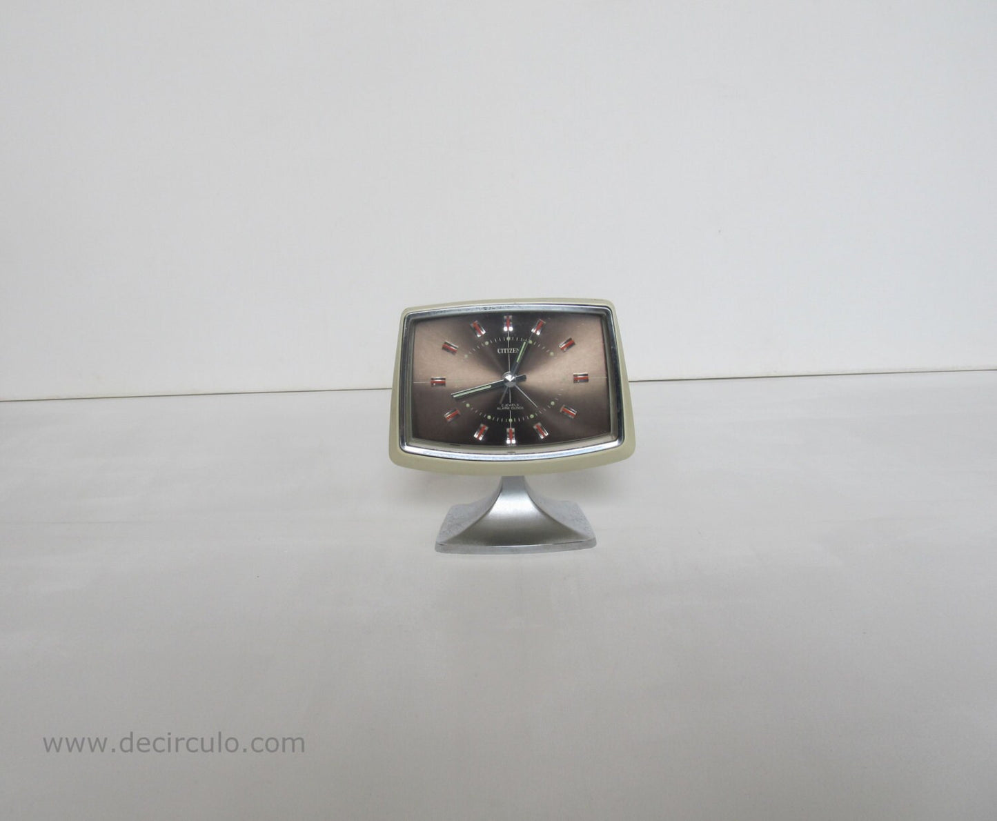 Citizen pedestal Japanese two Jewels Alarm Clock, spage age 2 jewels alarm from citizen