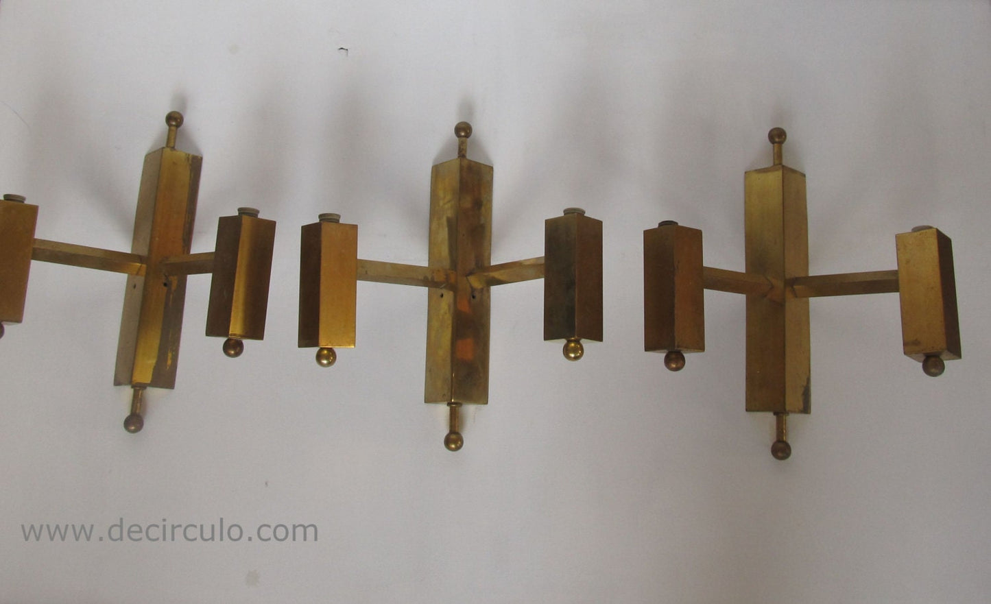 2 Brass wall lights, French or Wallonian sconces 2 pieces