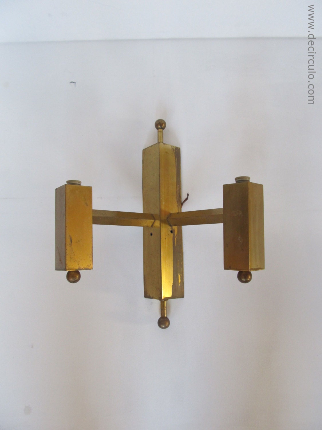 2 Brass wall lights, French or Wallonian sconces 2 pieces