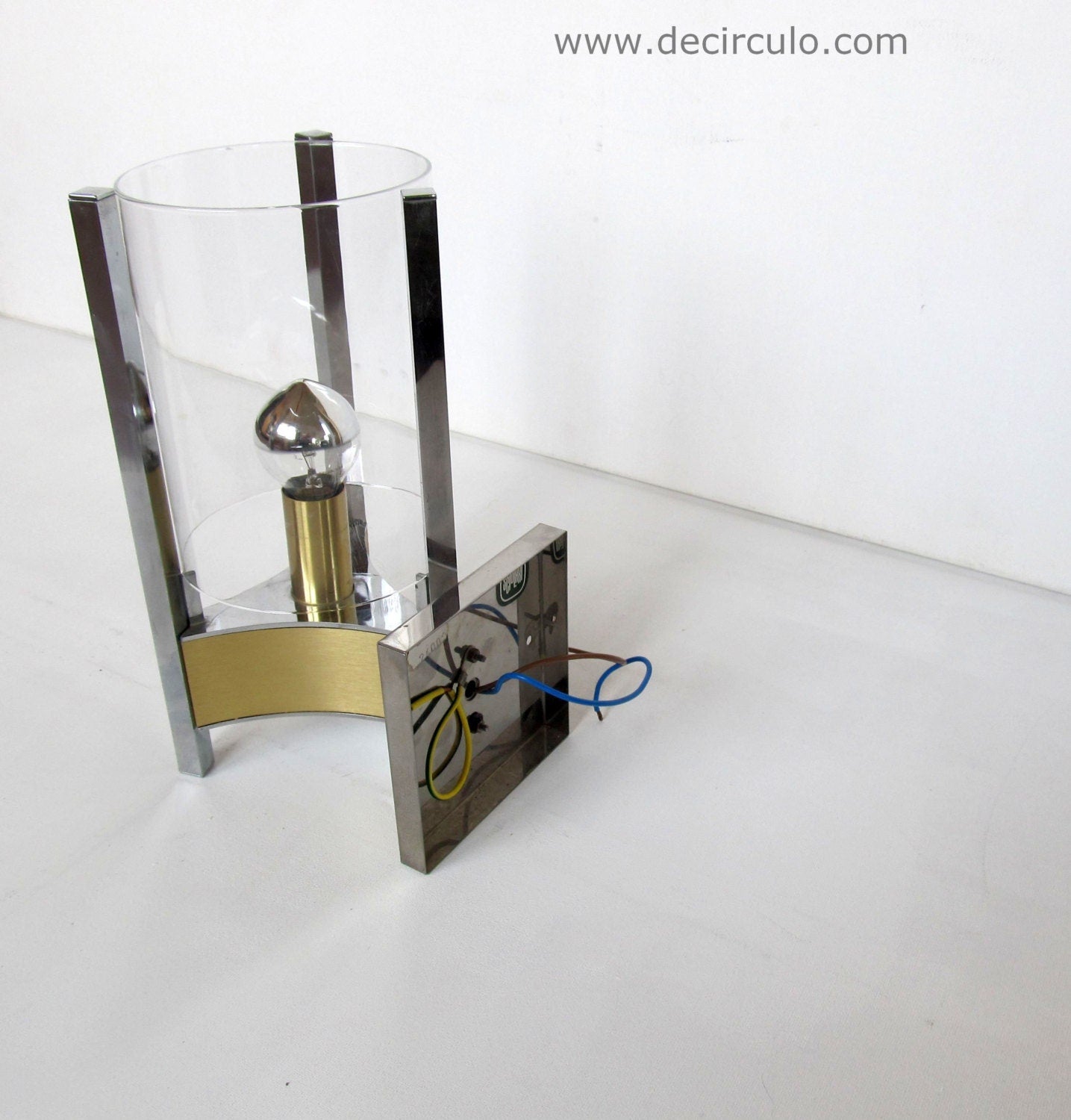 Aplique Sciolari con cristal, aplique de diseño italiano Gaetano Sciolari