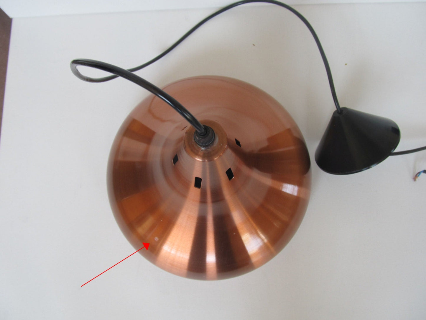 Pair of Brushed alumininum copper colored carambole biljart lamps (2X), Price for Both