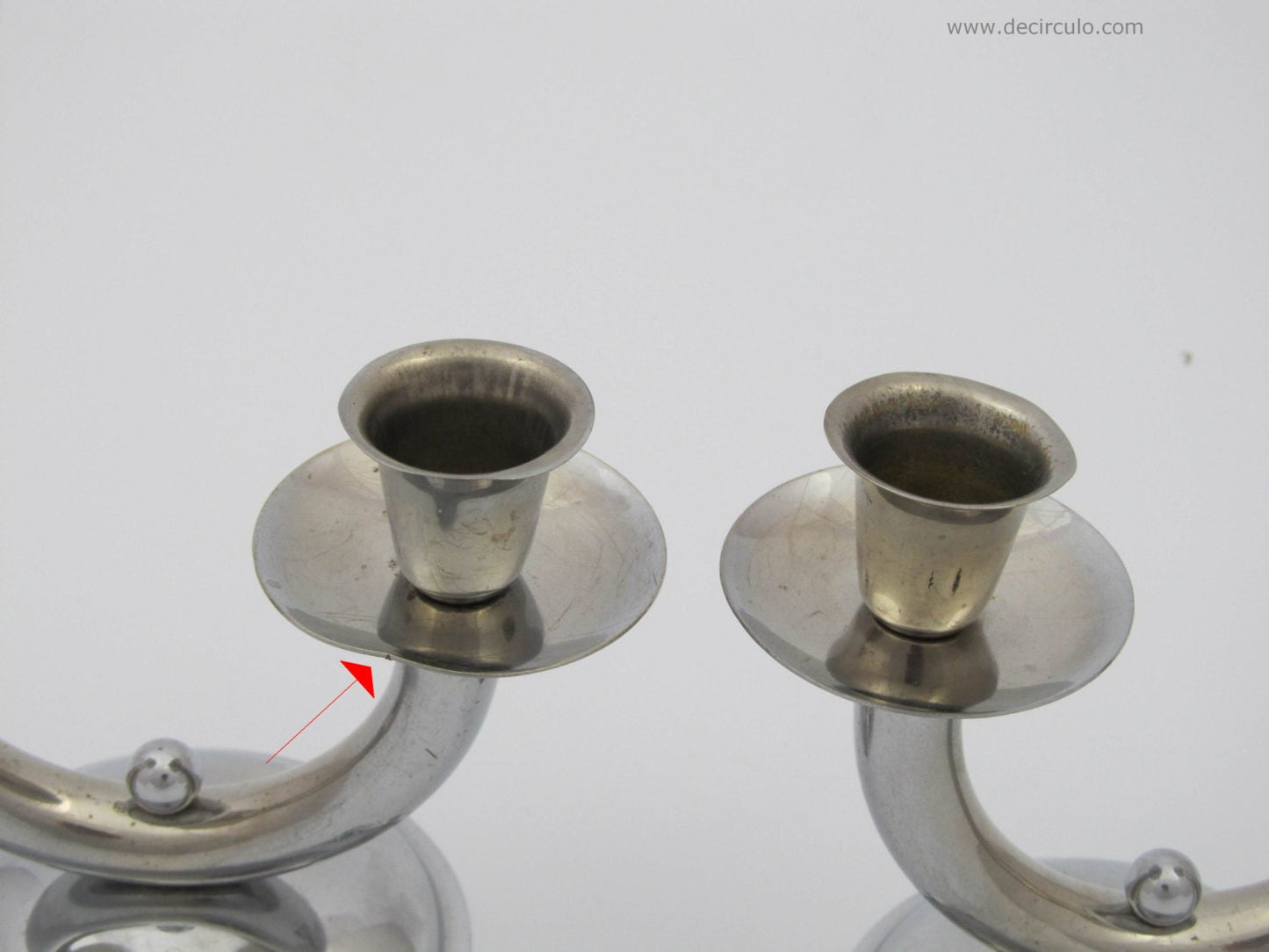 Pair of art deco candle holders