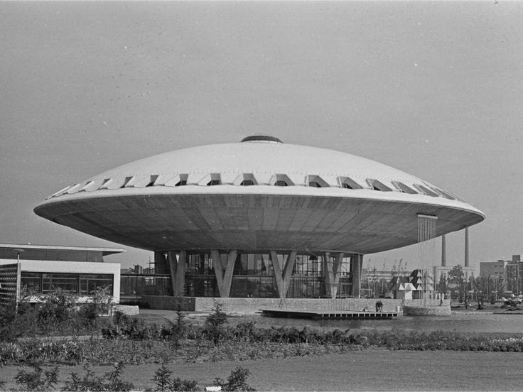 Louis Kalff para Philips lámpara de mesa de diseño evoluon de los años 50