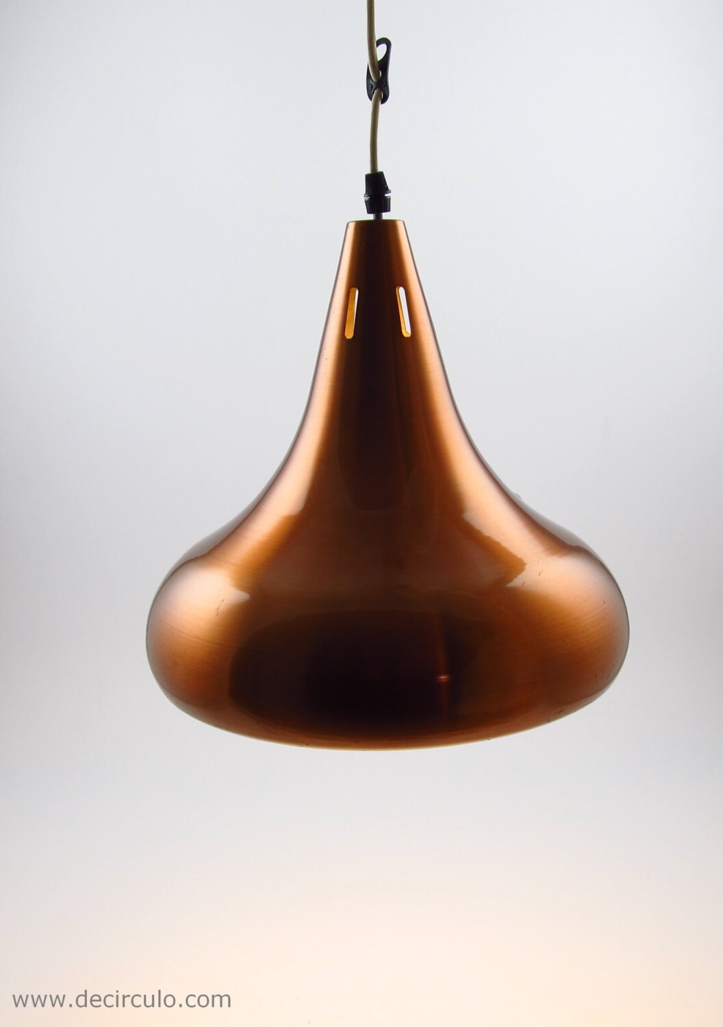 Geborsteld aluminium koperkleurige carambole biljartlamp