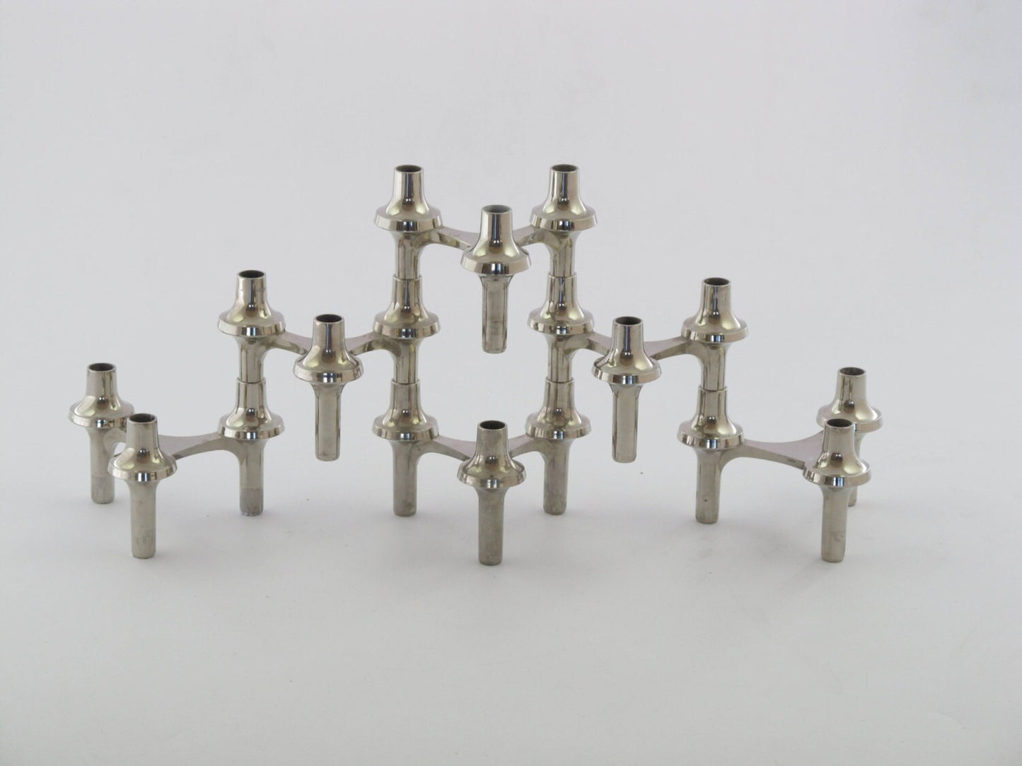 7 nagelkandelaars, design vintage stapelbare bmf kandelaarhouders