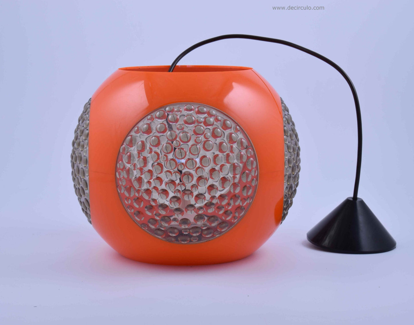 Lámpara colgante UFO Space Age de Luigi Colani, naranja, ojo de insecto, lámpara colgante