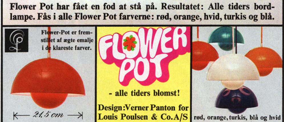 Danish Verner Panton Louis Poulsen Scandinavian flowerpower turquoise enamel ceiling light lighting pendant lamp pendant light mad men lamp mid century modern orange flowerpot