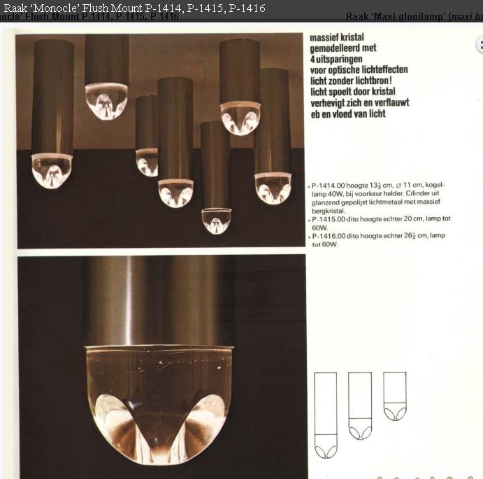 raak lamps catalogue number 9