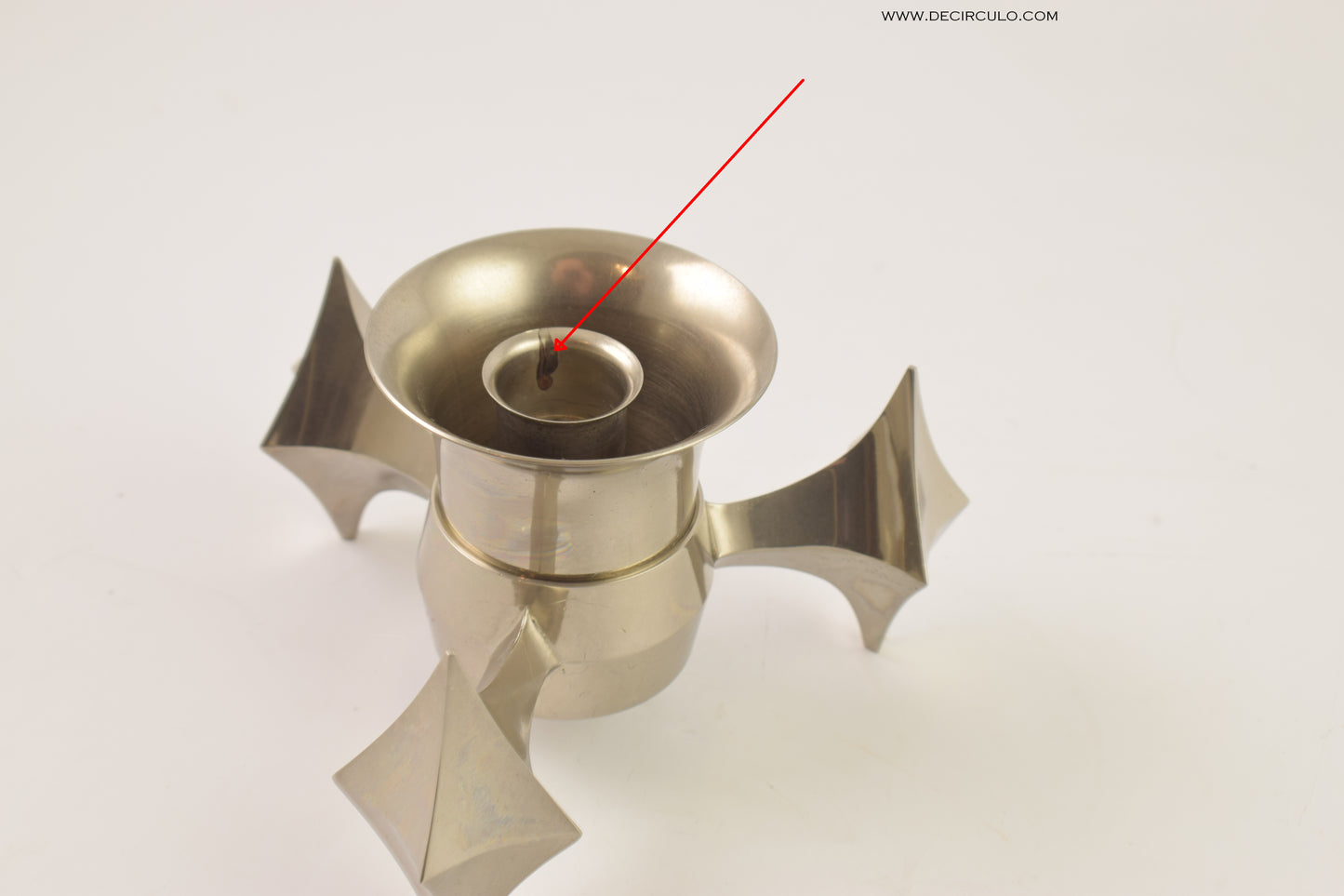 Muy raro gran vintage nagel quist Portavelas diseño de la era espacial real