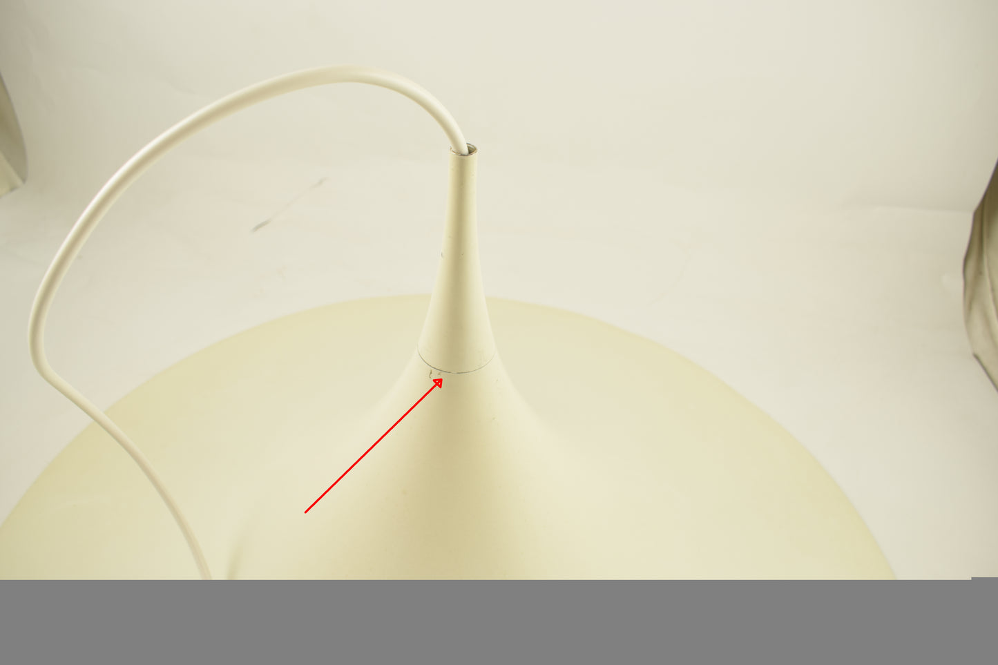 Large white pendant lamp SEMI, probably lyskaer (pls read description !)