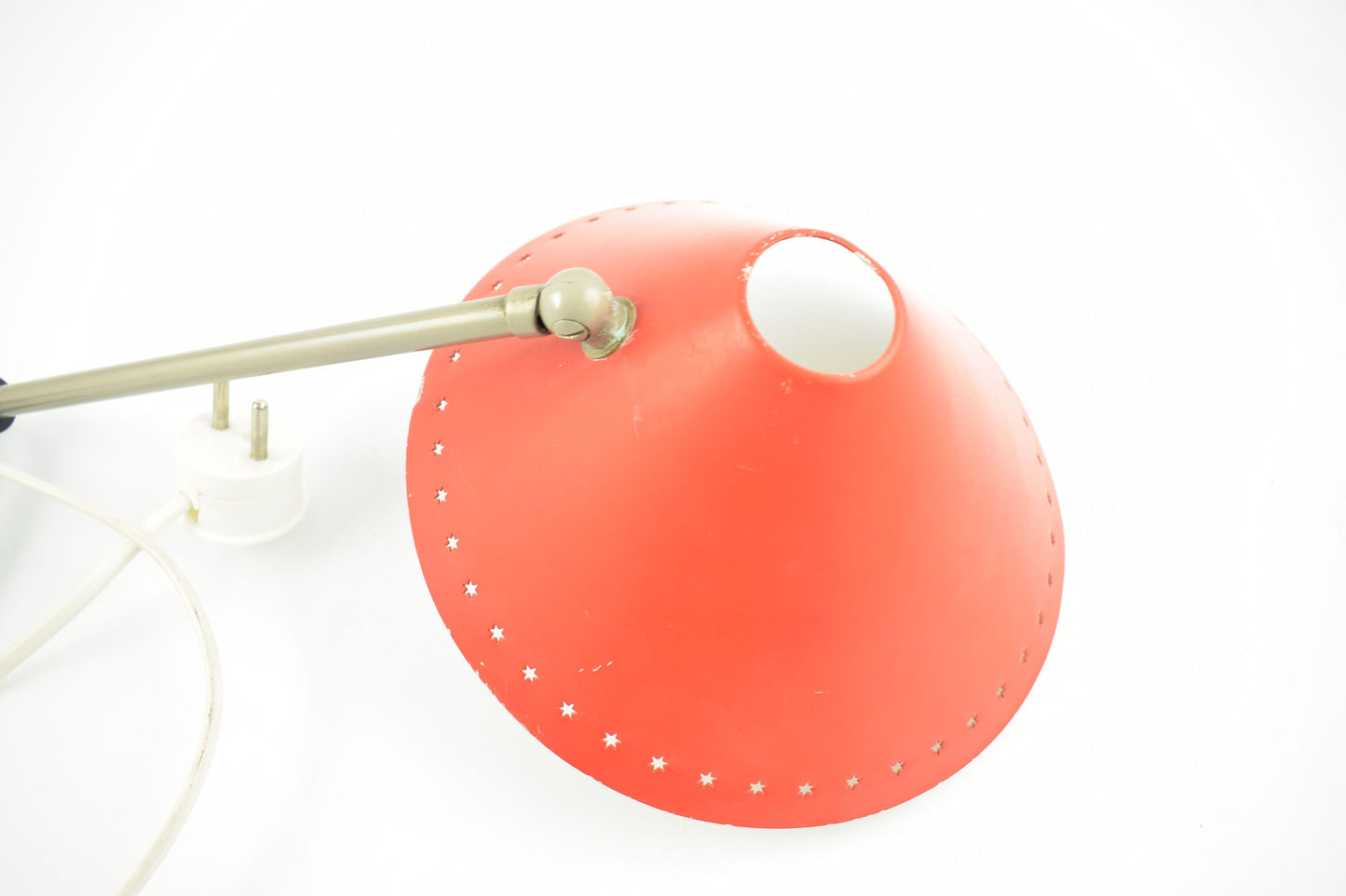 Lámpara de pared o mesa Pinocho roja diseñada en 1956 por H.Th.A. Busquet