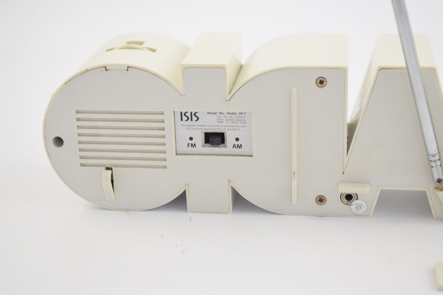 Radio radio Model in de vorm van het woord radio AM-frequentie werkt FM-frequentie NIET