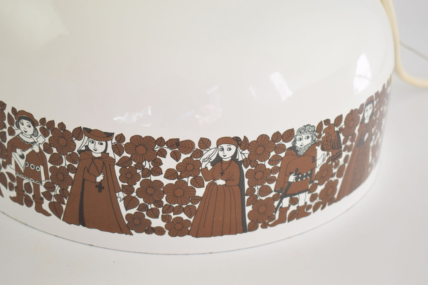 Emaille hanglamp van Kaj Franck & Esteri Tomula voor wartsila Arabia Finland, jaren 60