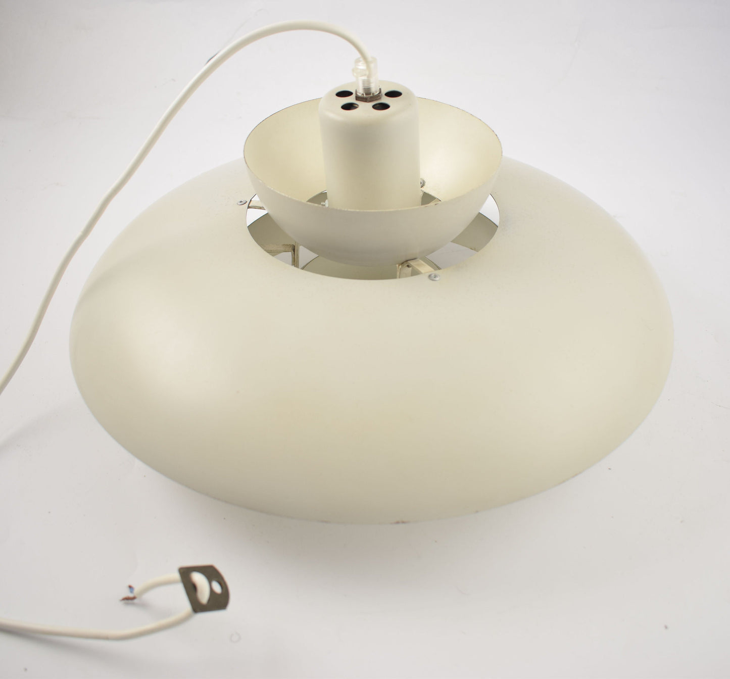 Penta Fog & Mørup Ceiling Lamp by Jo Hammerborg Danish grey pendant lamp 1960s
