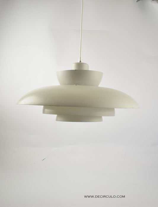 Penta Fog & Mørup Ceiling Lamp by Jo Hammerborg Danish grey pendant lamp 1960s