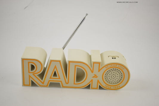 Radio radio Model in the form of the word radio.
