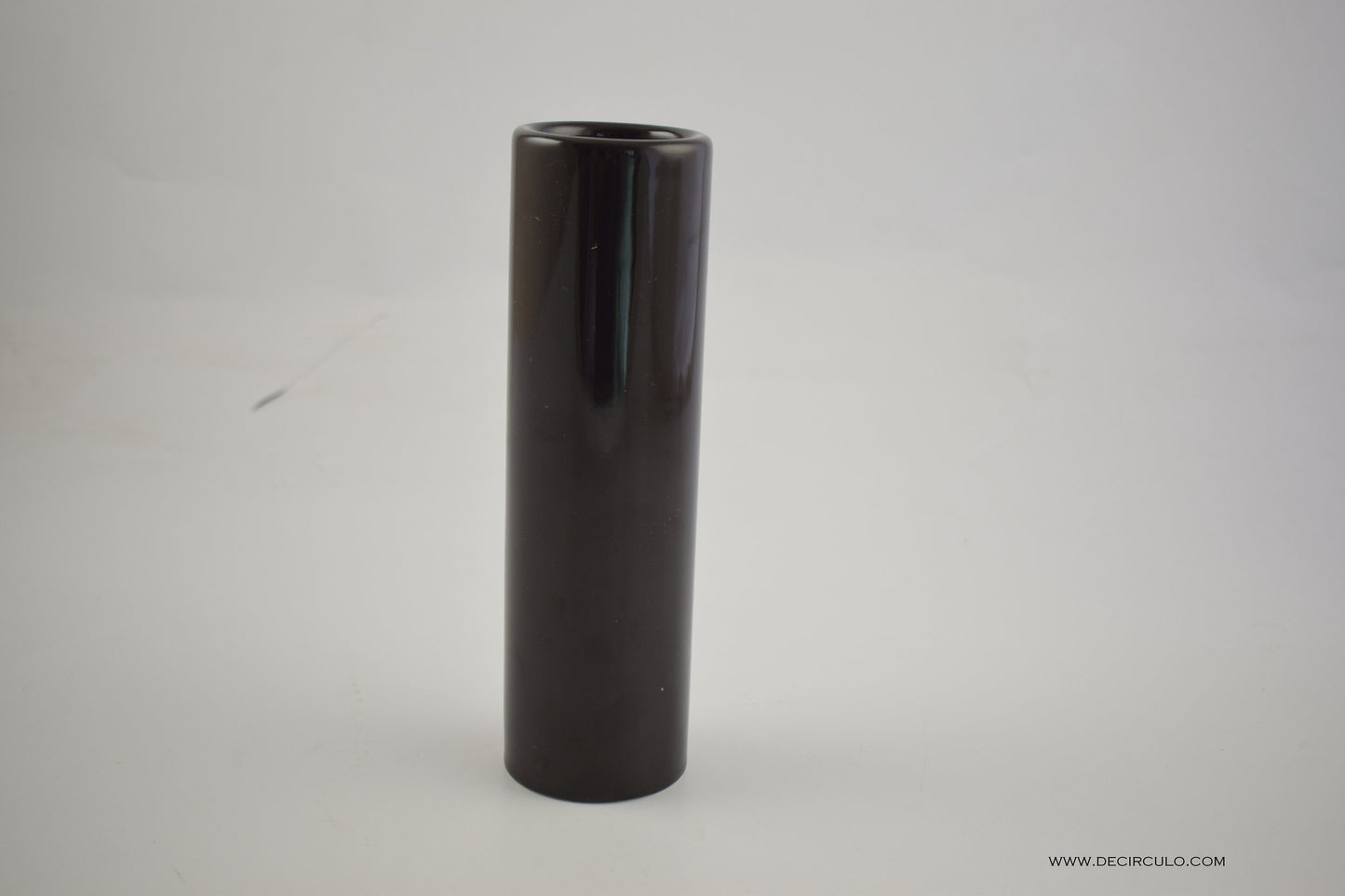 Vintage Spagnolo for Sicart Glossy Black Ceramic Vase