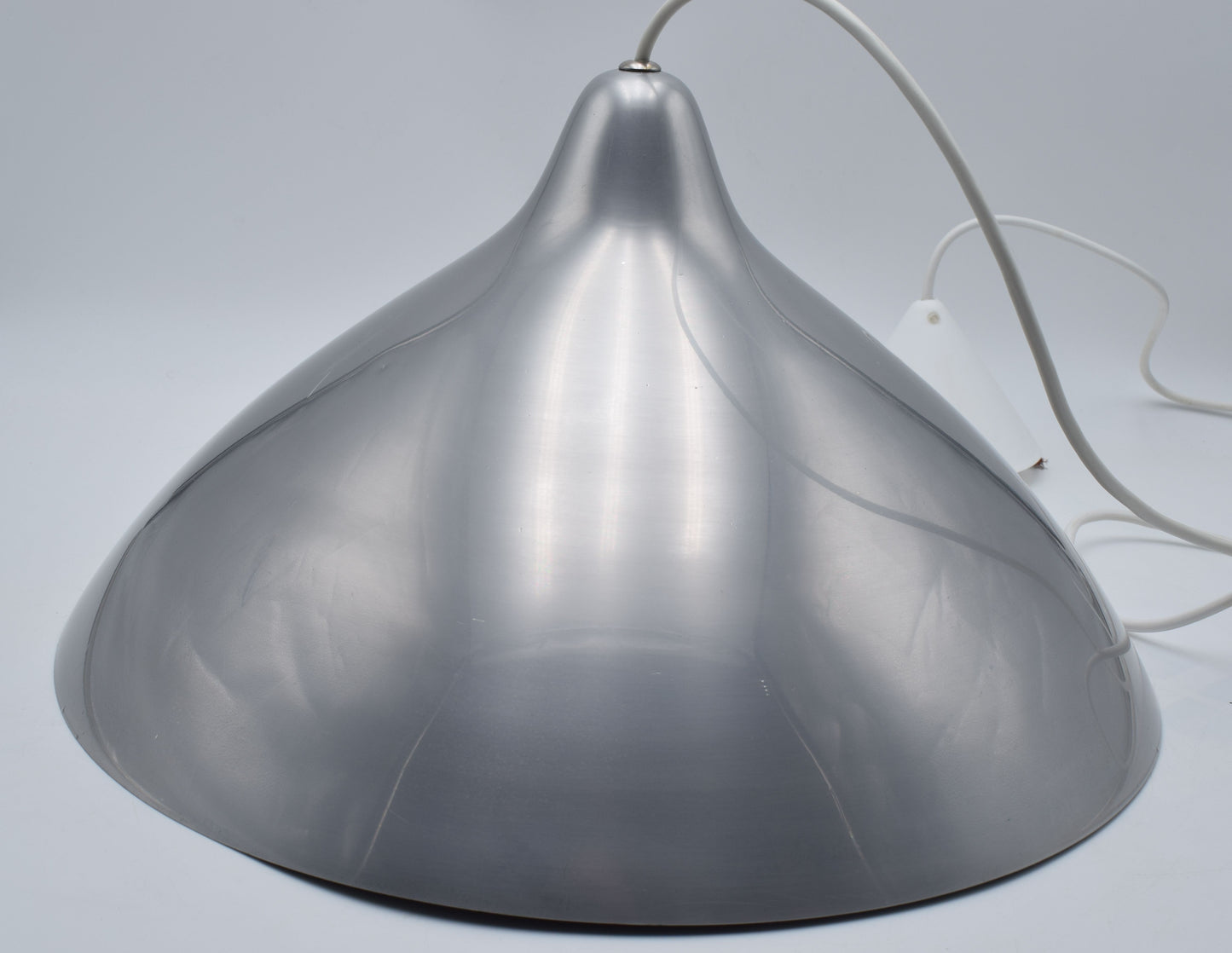 Stockmann Orno, silver pendant lamp, pendant lamp 1950s, aluminium pendant, pape finland lamp, scandinavian lamp, mid century modern, mid century lamp, bauhaus miller, poulsen fog morup, lyfa eames lamp, ikea vintage, philips cosack