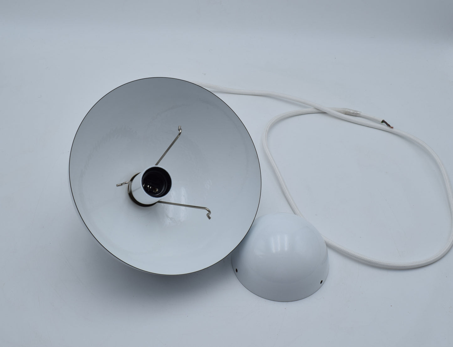 Danish, Verner Panton, Louis Poulsen, Scandinavian, flowerpower, turquoise enamel, ceiling light, lighting, pendant lamp, pendant light, mad men lamp, mid century modern, orange flowerpot