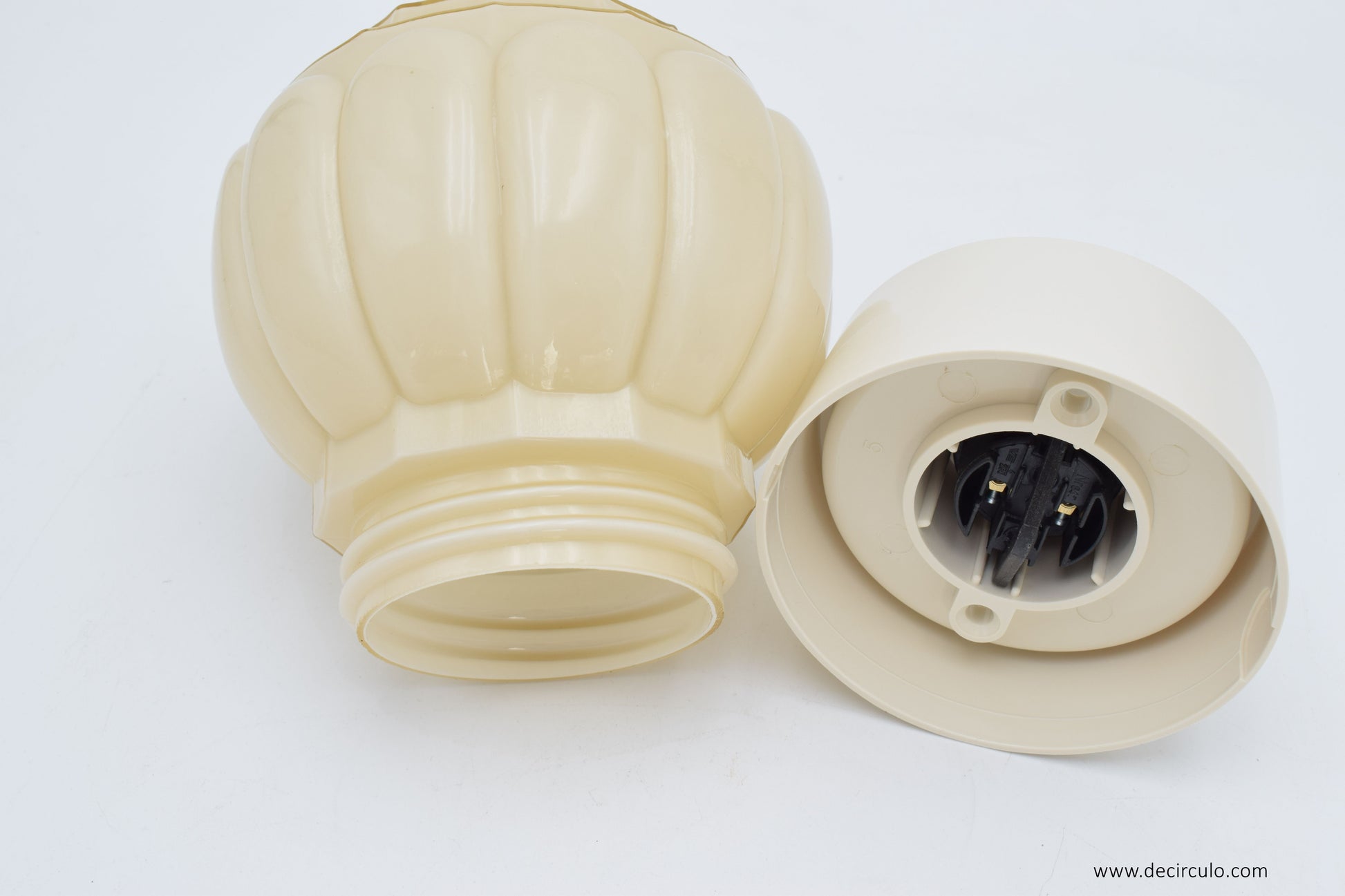 Art Deco Thabur Ceiling Lamp – Dutch Ochre Pendant Light 1930s - 1950s