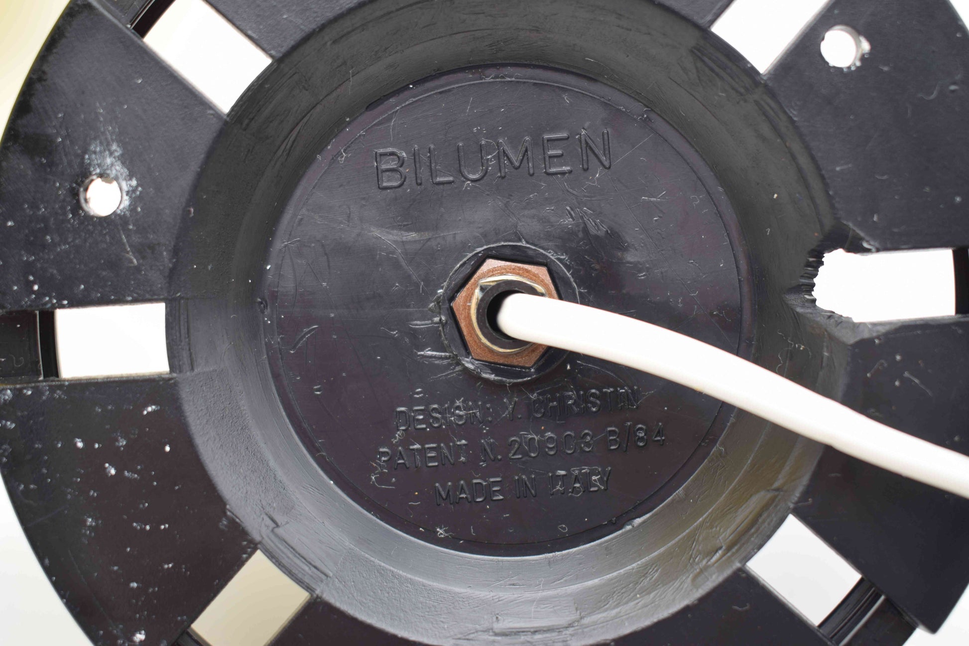 Close-up of a Bilumen product with branding and specifications.