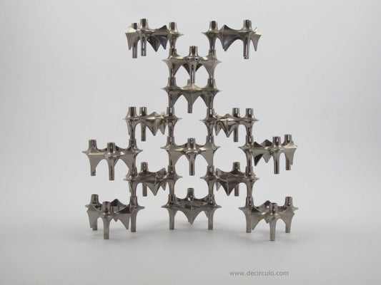 14 BMF nagelkandelaars, design vintage stapelbare kandelaars