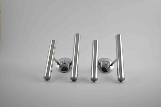 Par de apliques estilo Sciolari, fantásticos y elegantes apliques cromados