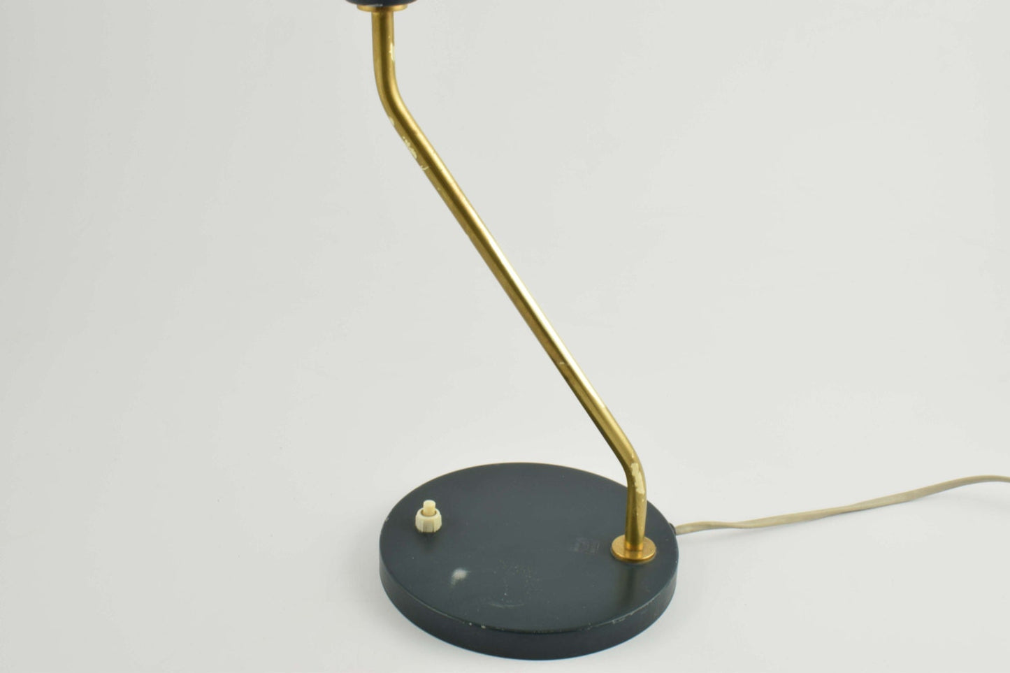 Lámpara de mesa industrial holandesa Louis Kalff PHILIPS verde oliva de los años 50
