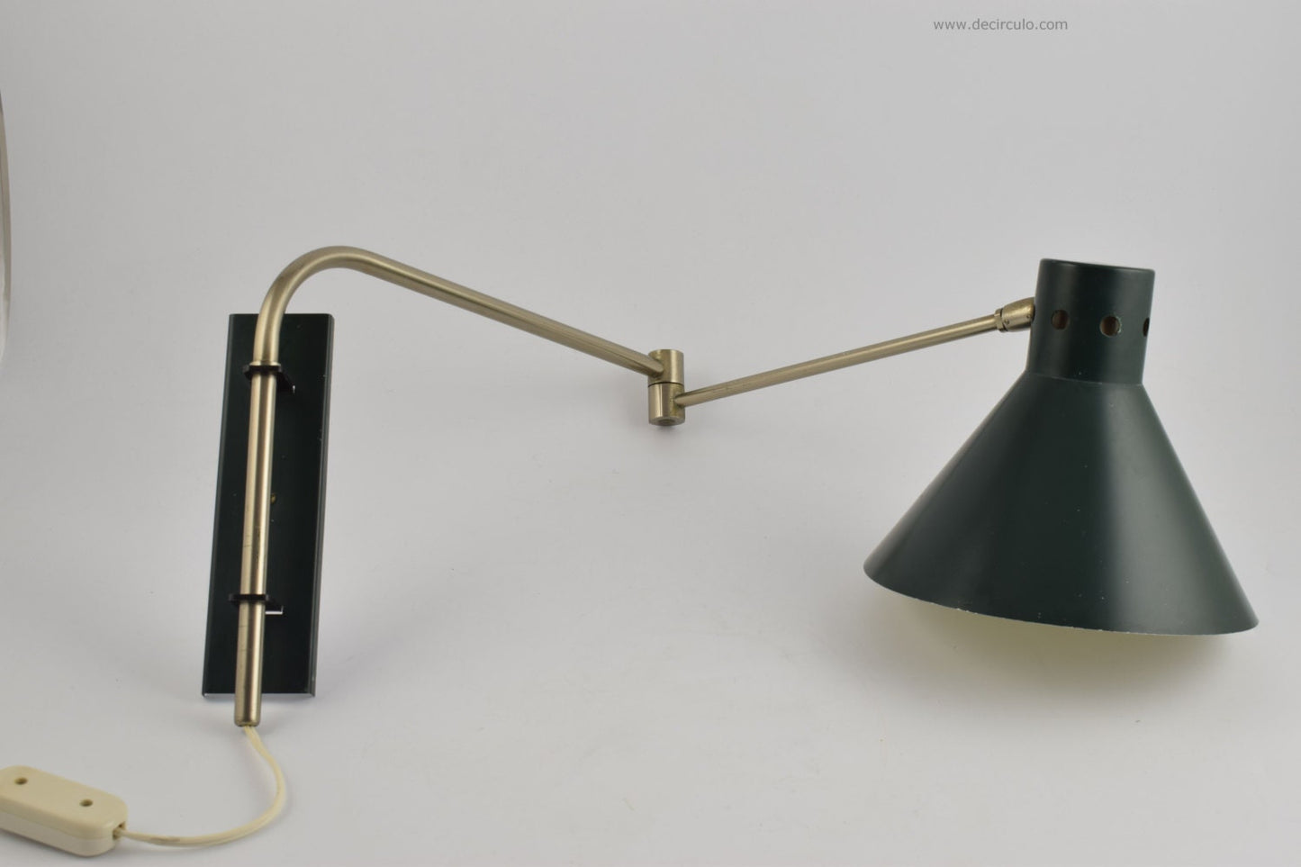 Swing wall light artimeta, dark green swing wall lamp from dutch design firm artimeta