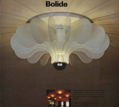 Lámpara de techo o pared Raak Bolide de Hermian Sneyders de Vogel para Raak Amsterdam 1971